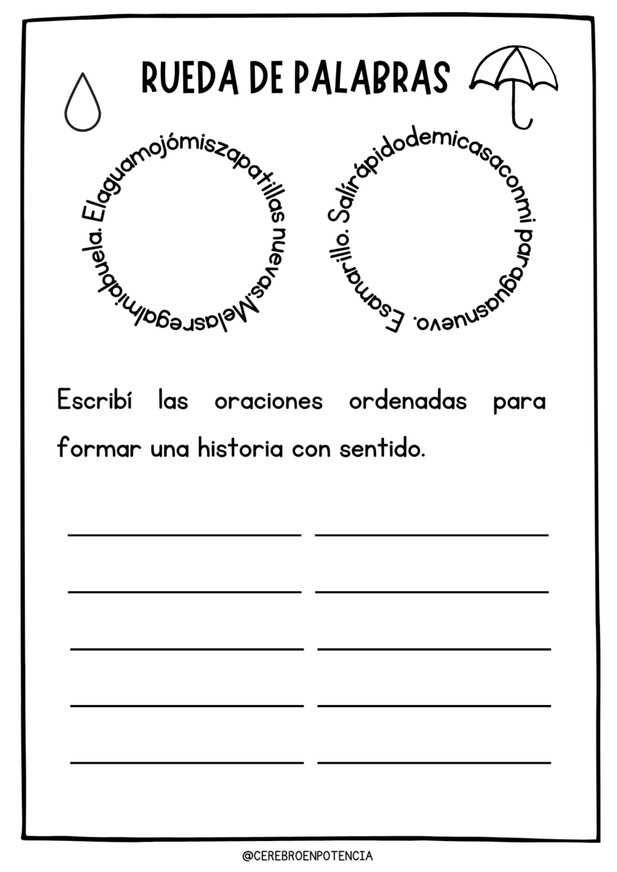 Rueda de palabras: 11 fichas – vista 2