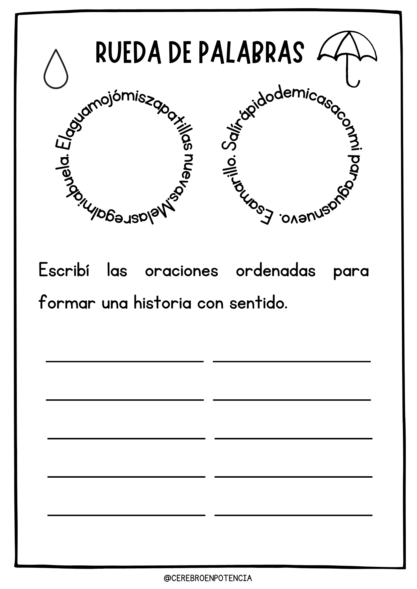 Rueda de palabras: 11 fichas – vista 2