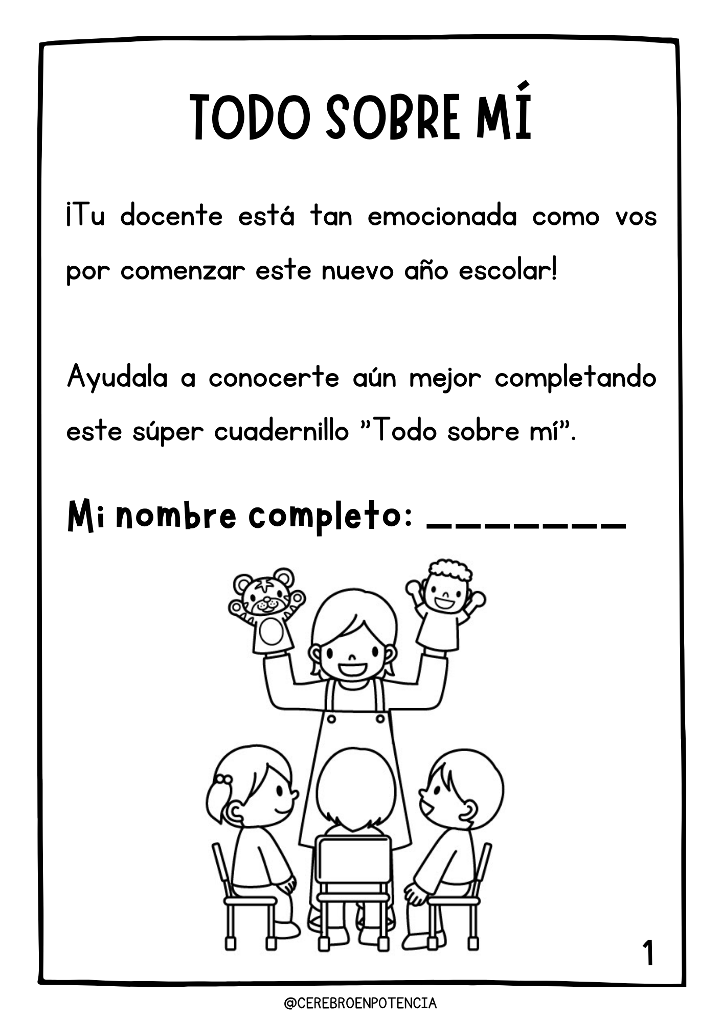 Cuadernillo: Todo sobre mí – vista 2